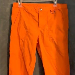 GAP orange capris with zippers
